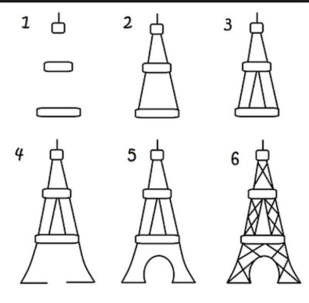 Eiffel Tower Drawing For Kids at PaintingValley.com | Explore ...