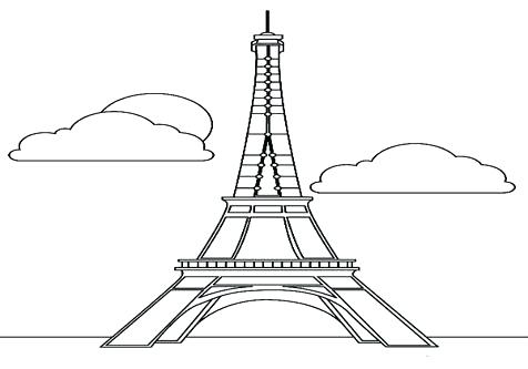 Eiffel Tower Drawing For Kids at PaintingValley.com | Explore ...