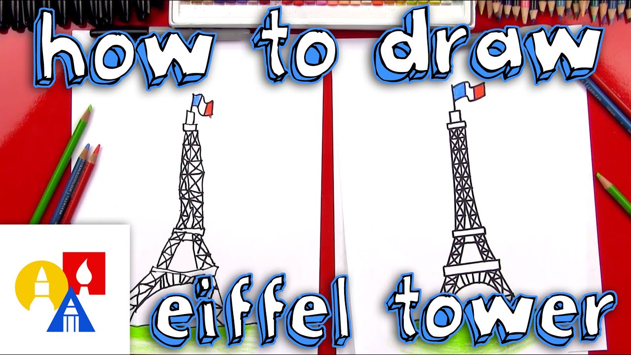 1280x720 How To Draw The Eiffel Tower - Eiffel Tower Drawing For Kids