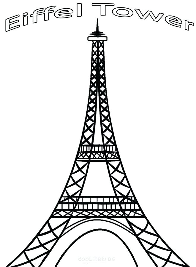 660x900 Printable Tower Coloring Pages For Kids Eiffel Tower Paris - Eiffel Tower Drawing For Kids
