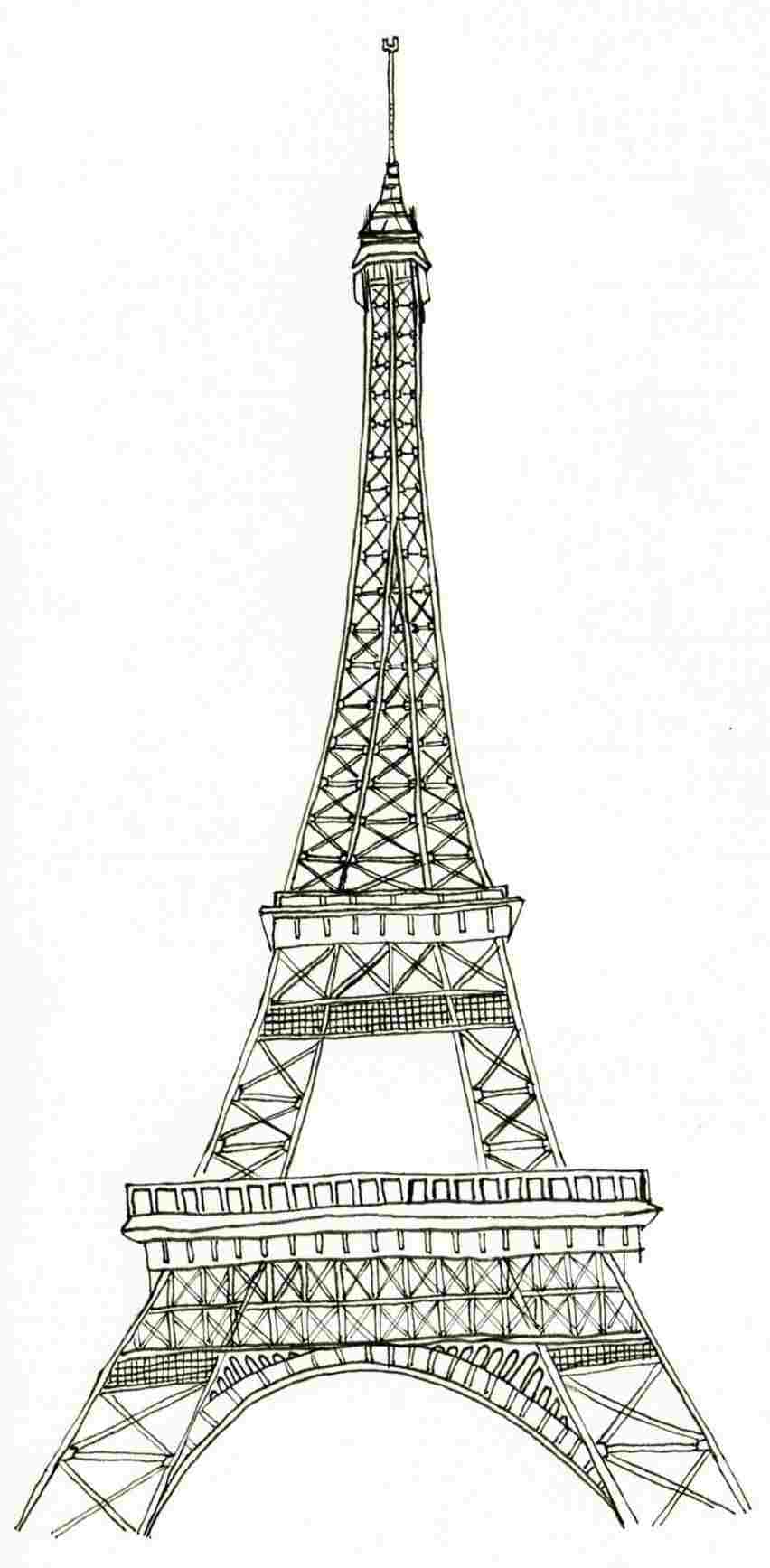 Eiffel Tower Drawing For Kids at PaintingValley.com | Explore ...