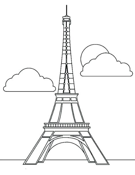 470x608 Amazing Printable Eiffel Tower Coloring Pages Kids - Eiffel Tower Drawing For Kids
