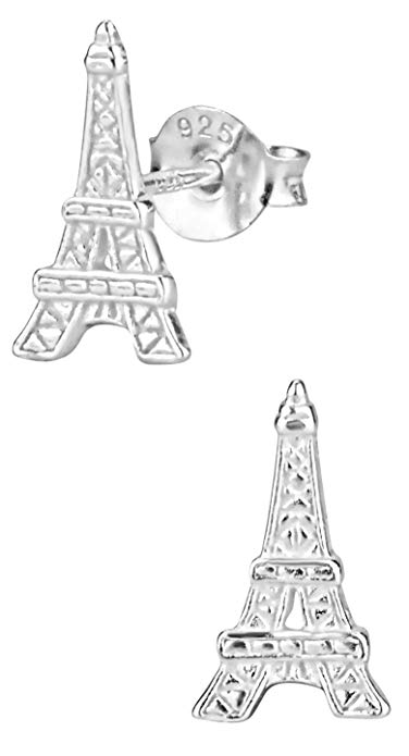 376x695 Hypoallergenic Sterling Silver Eiffel Tower Stud - Eiffel Tower Drawing For Kids