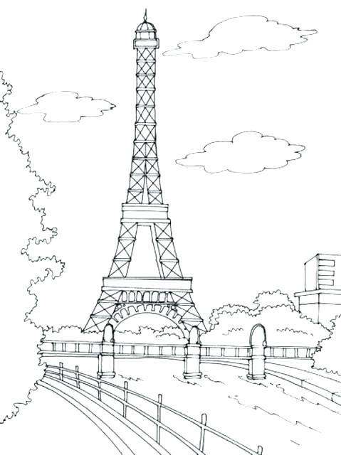 479x640 Coloring Pages For Kids Stock Coloring Pages Colouring Eiffel - Eiffel Tower Drawing For Kids