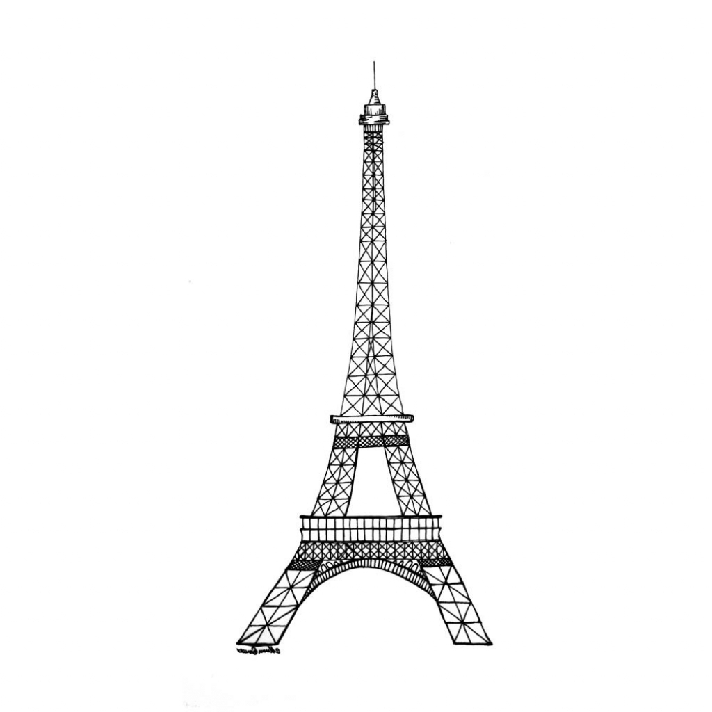 Eiffel Tower Drawing Outline at PaintingValley.com | Explore collection