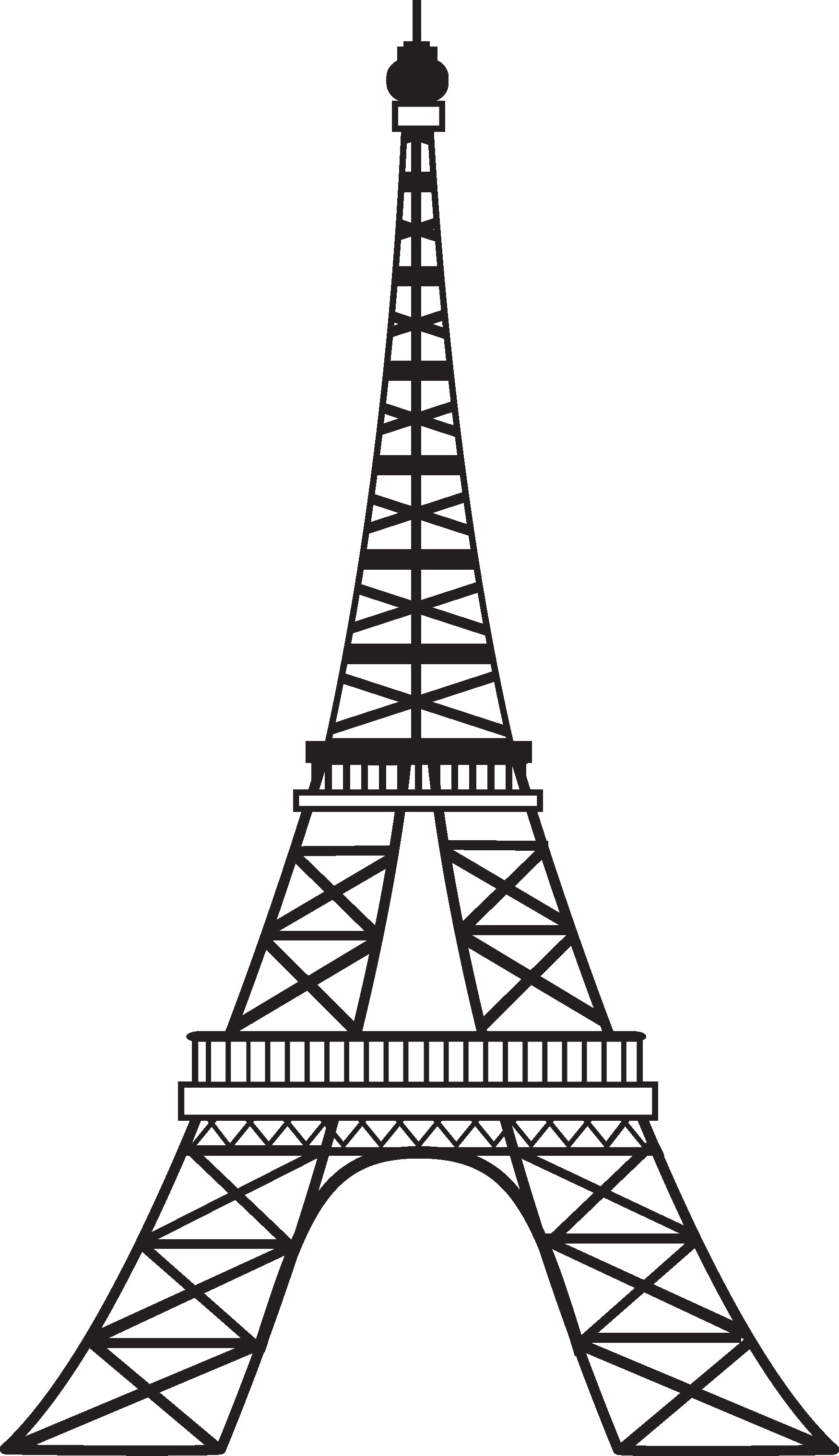 Eiffel Tower Drawing Outline At PaintingValley Explore Collection
