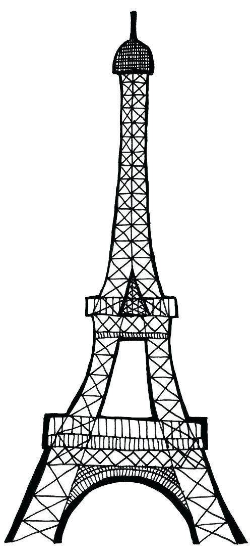 Eiffel Tower Drawing Outline at PaintingValley.com | Explore collection ...