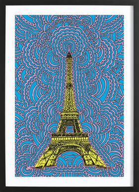 280x386 Eiffel Tower Drawing Meditation Yellow As Poster - Eiffel Tower Drawing Pictures