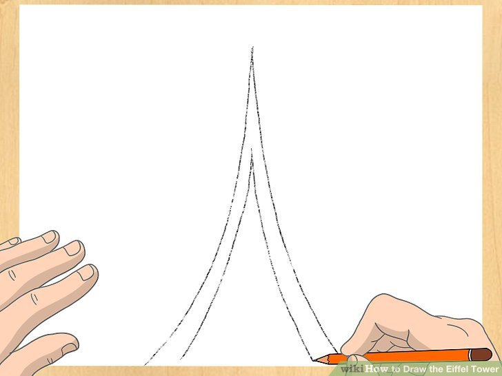 728x546 How To Draw The Eiffel Tower Steps - Eiffel Tower Drawing Pictures