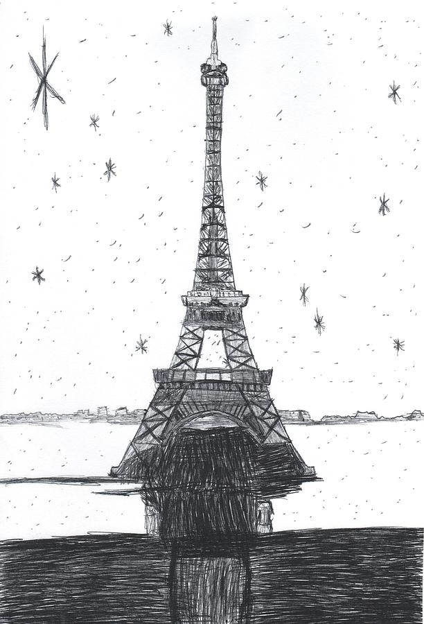 612x900 The Eiffel Tower Drawing - Eiffel Tower Drawing Pictures