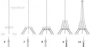 300x157 How To Draw The Eiffel Tower Easy Step - Eiffel Tower Drawing Step By Step
