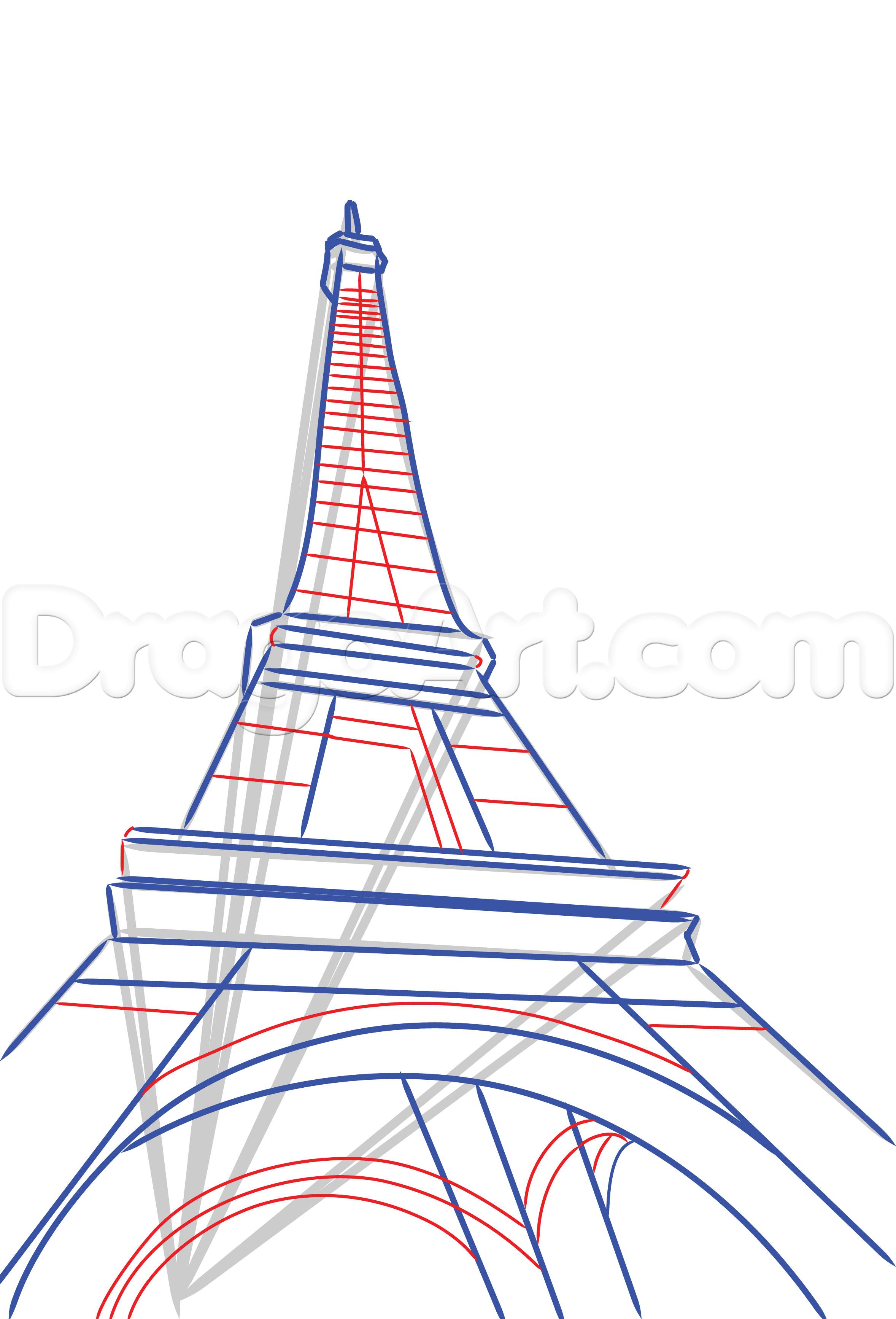 2356x3467 Draw The Eiffel Tower, Step - Eiffel Tower Drawing Step By Step