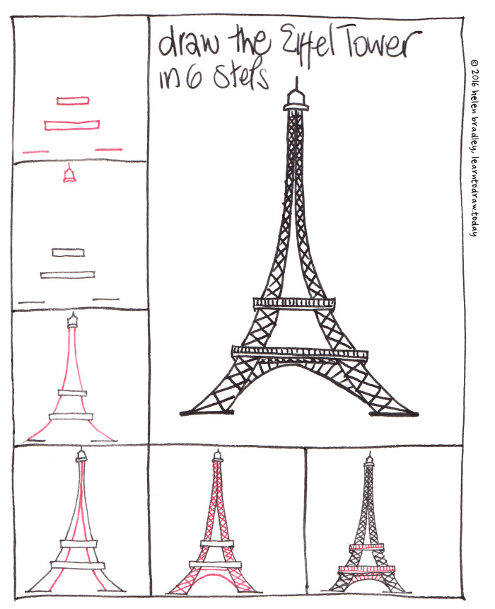 700x861 Learn To Draw The Eiffel Tower In Steps Learn To Draw - Eiffel Tower Drawing Step By Step