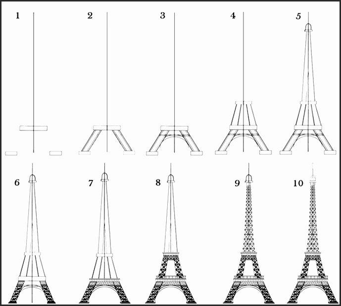 689x617 simple eiffel tower drawing lqndr lovely how to draw the eiffel - Eiffel Tower Drawing Step By Step