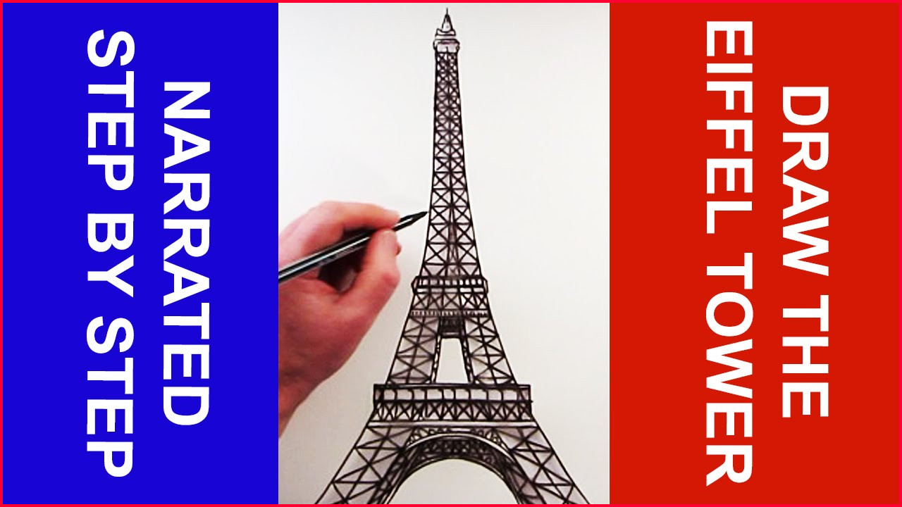 1280x720 eiffel tower drawing how to draw the eiffel tower narrated - Eiffel Tower Drawing Steps