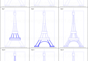 Eiffel Tower Drawing Steps at PaintingValley.com | Explore collection ...