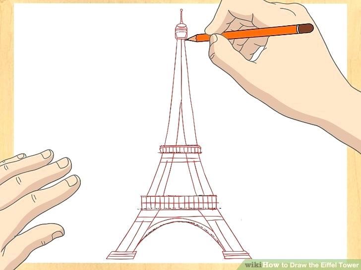 Eiffel Tower Drawing Steps at PaintingValley.com | Explore collection ...