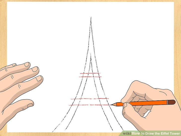 728x546 How To Draw The Eiffel Tower Steps - Eiffel Tower Drawing Steps