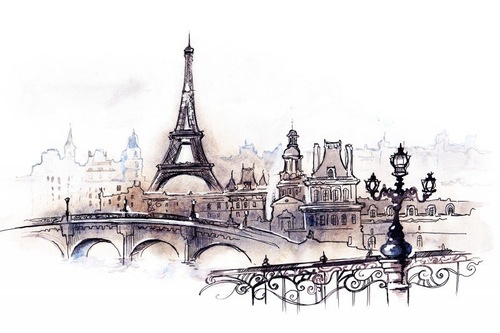 500x333 Image About Art In Take Me To Neverland - Eiffel Tower Drawing Tumblr