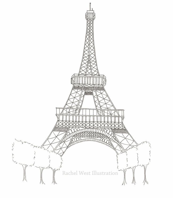 736x841 Eiffel Tower Sketch - Eiffel Tower Drawing Tumblr