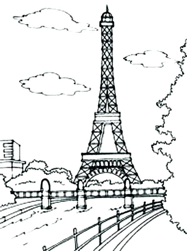 600x804 eiffel tower drawings free tower drawing line art eiffel tower cad - Eiffel Tower Line Drawing