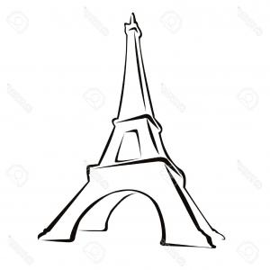 300x300 Eiffel Tower Line Icon Gm Arenawp - Eiffel Tower Line Drawing