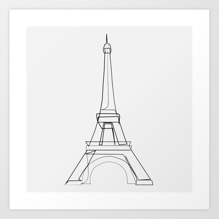 700x700 Travel Collection - Eiffel Tower Line Drawing