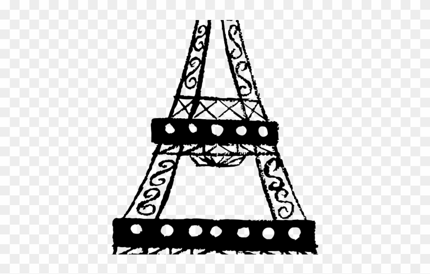 880x561 Drawn Eiffel Tower Tall Tower - Eiffel Tower Line Drawing