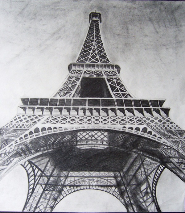 Eiffel Tower Pencil Drawing At Paintingvalley Com Explore