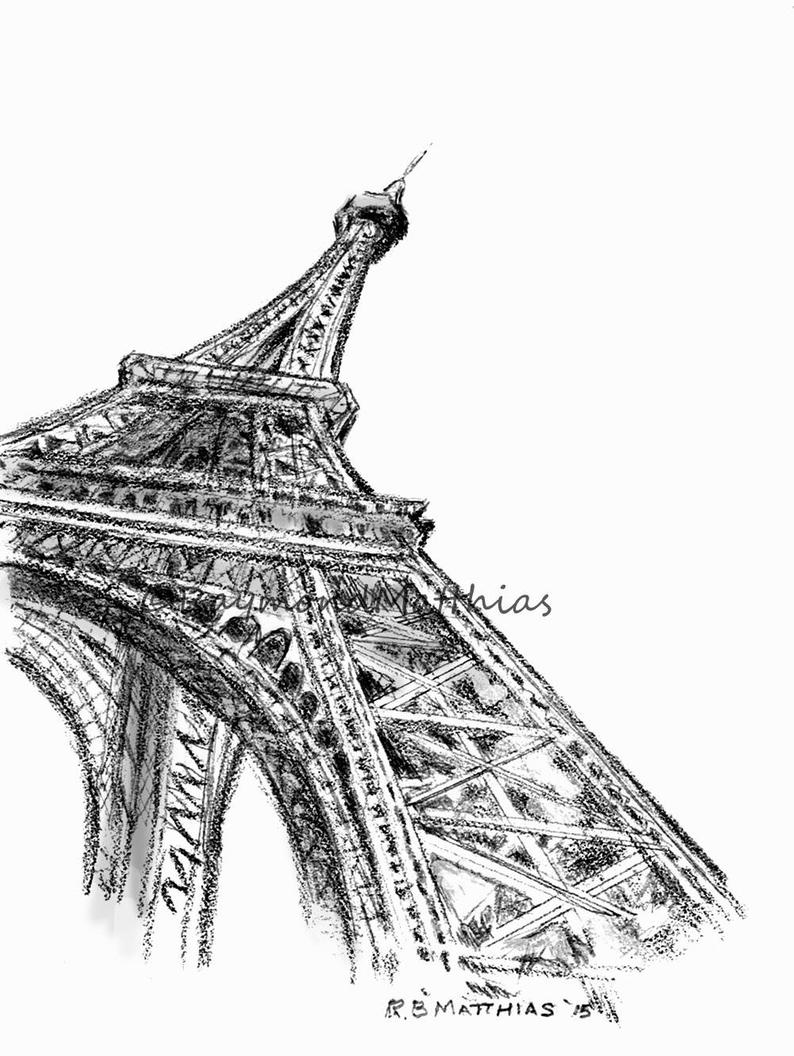 Eiffel Tower Pencil Drawing at PaintingValley.com ...