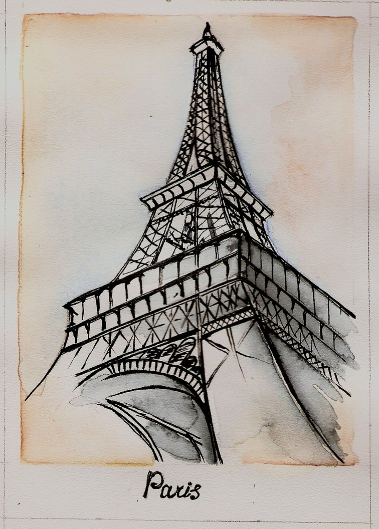 756x1056 pencil shade drawings of eifel tower pencil shade drawings - Eiffel Tower Pencil Drawing