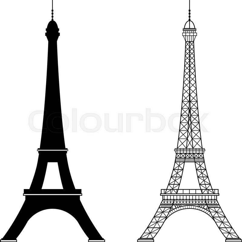 800x800 Eiffel Tower Isolated Vector Stock Vector Colourbox - Eiffel Tower Simple Drawing