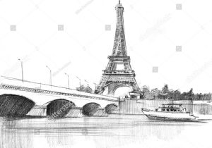 300x210 pencil sketch image of eiffel tower how to draw eiffel tower - Eiffel Tower Simple Drawing