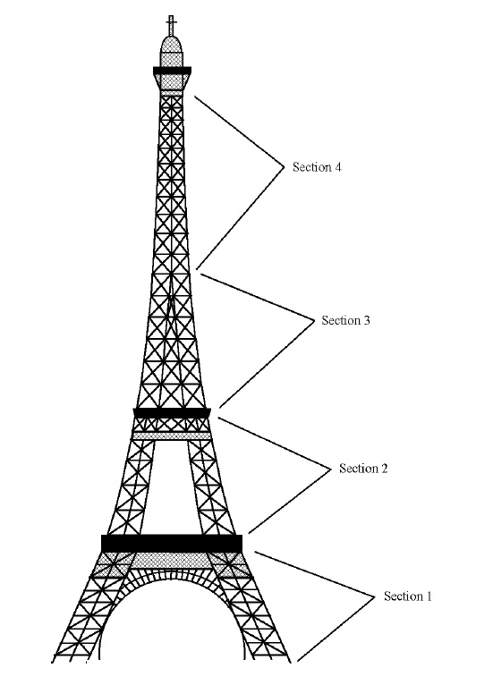 551x766 Backgroun Wall - Eiffel Tower Simple Drawing