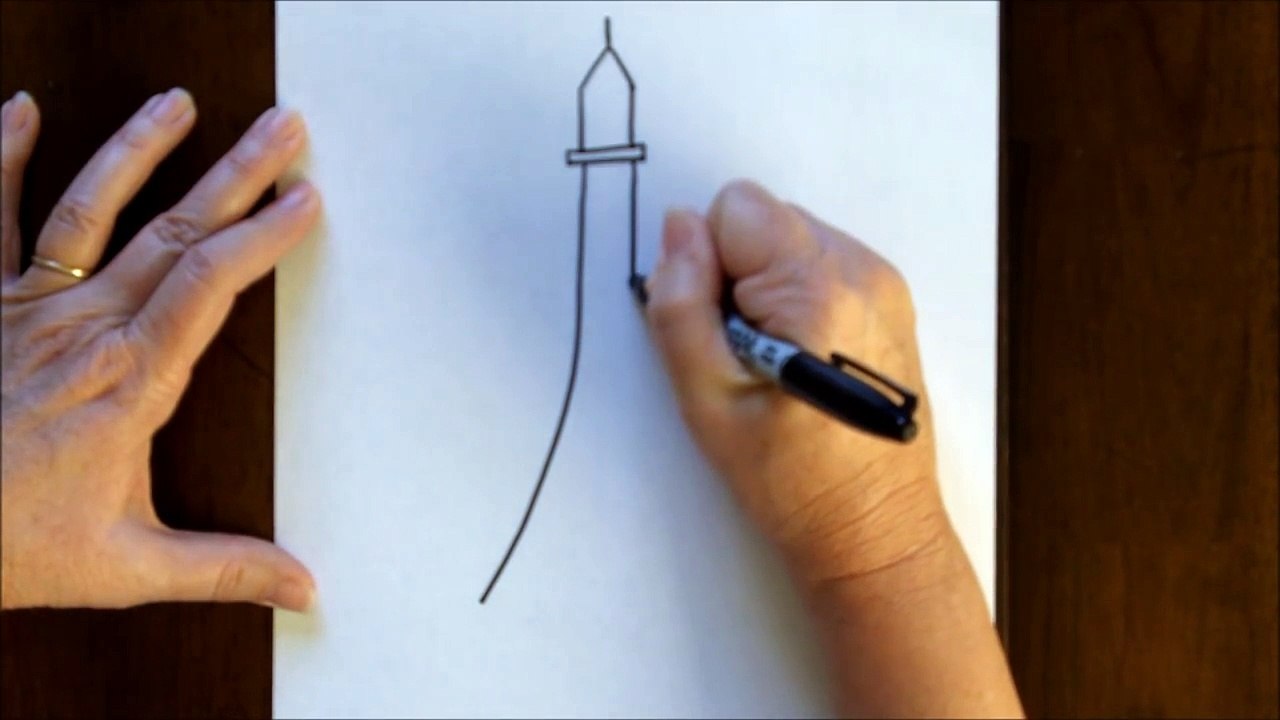 1280x720 Eiffel Tower Drawing - Eiffel Tower Simple Drawing