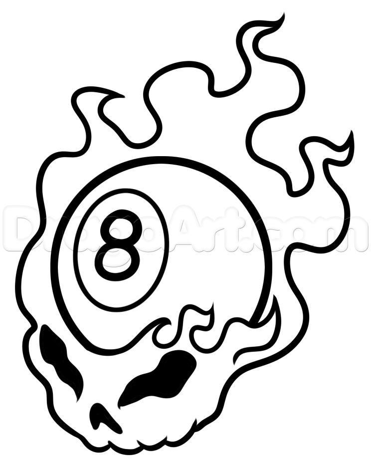 744x946 Drawing An Ball Tattoo Style, Step - Eight Drawing