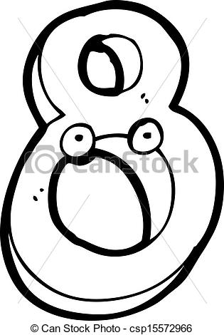 315x470 Funny Cartoon Number Eight Stock Photo Images Funny Cartoon - Eight Drawing