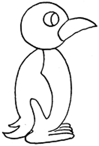 200x295 How To Draw A Cartoon Penguin With A Number Eight Tutorial - Eight Drawing