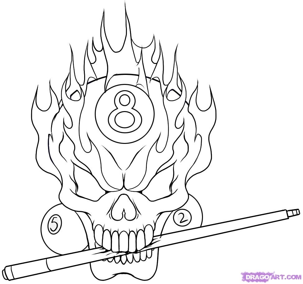 972x910 How To Draw An Eight Ball, Step - Eight Drawing