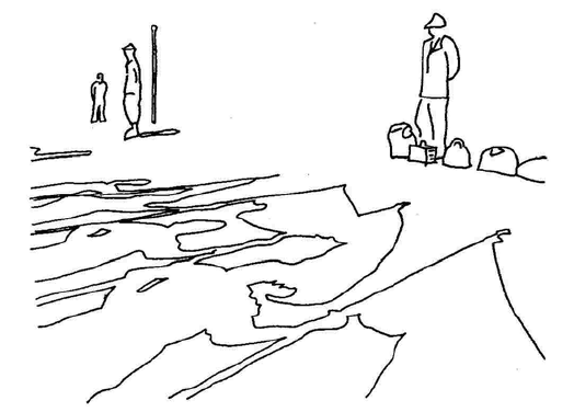 524x376 an outline drawing depicting boundaries of shadows - Eight Drawing