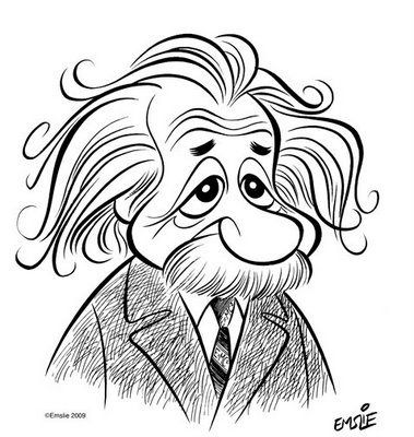 379x400 einstein e o senso comum art caricature men celebrity - Einstein Cartoon Drawing