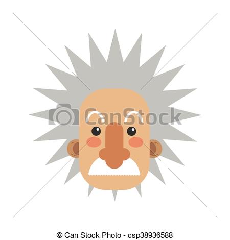 450x470 flat design albert einstein cartoon icon vector illustration - Einstein Cartoon Drawing