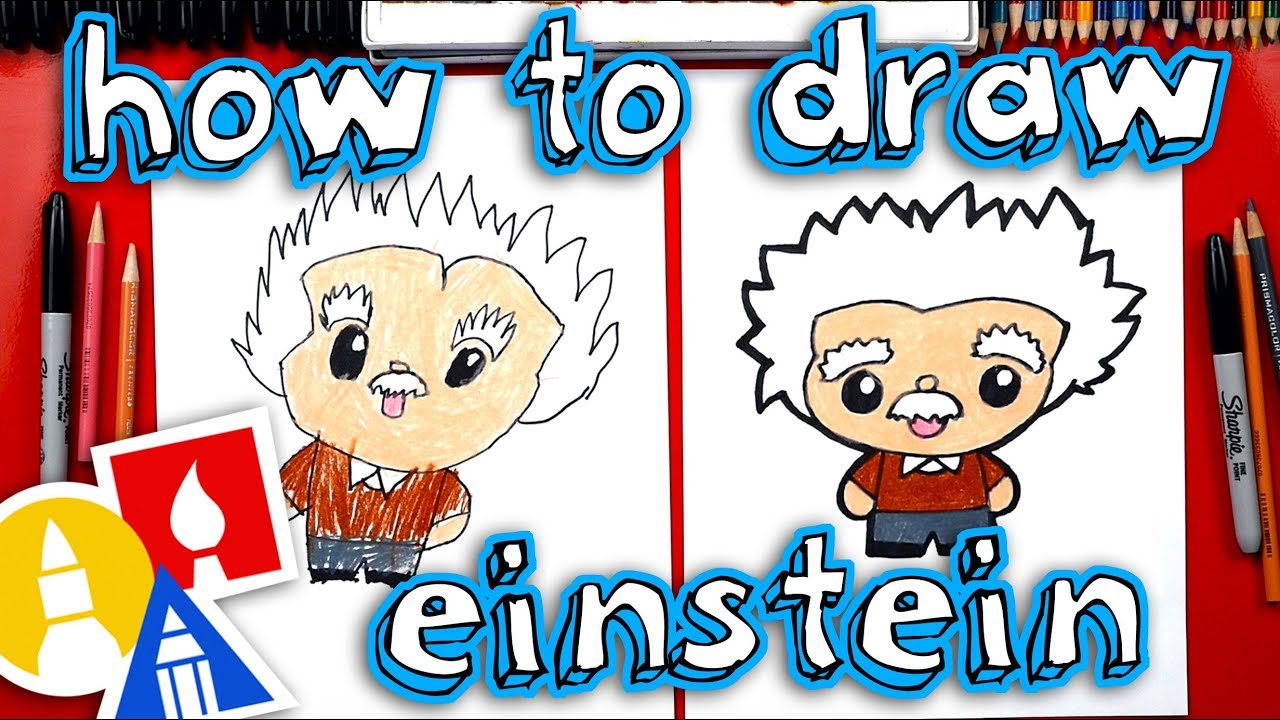 1280x720 how to draw albert einstein cartoon - Einstein Cartoon Drawing