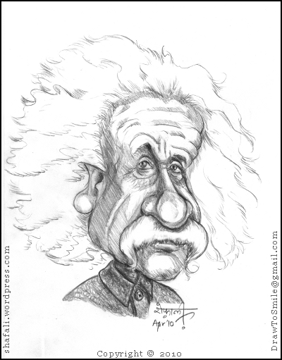 400x511 how to draw the caricature of dr albert einstein the greatest - Einstein Cartoon Drawing