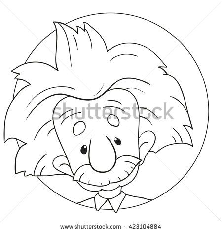 450x470 may a vector illustration of a portrait of albert - Einstein Cartoon Drawing