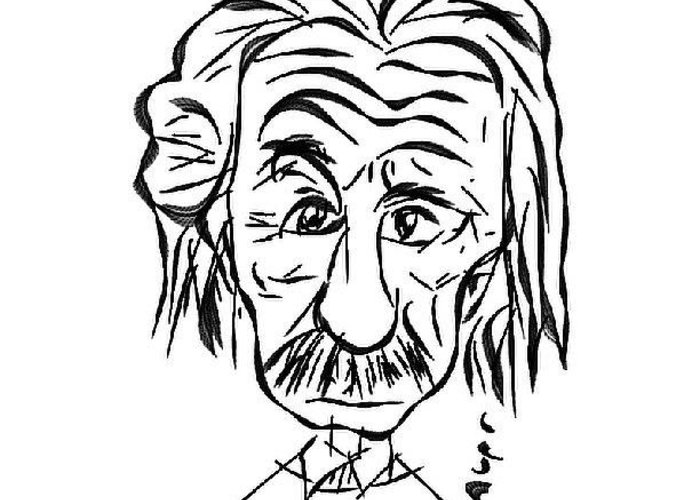 700x500 einstein - Einstein Cartoon Drawing