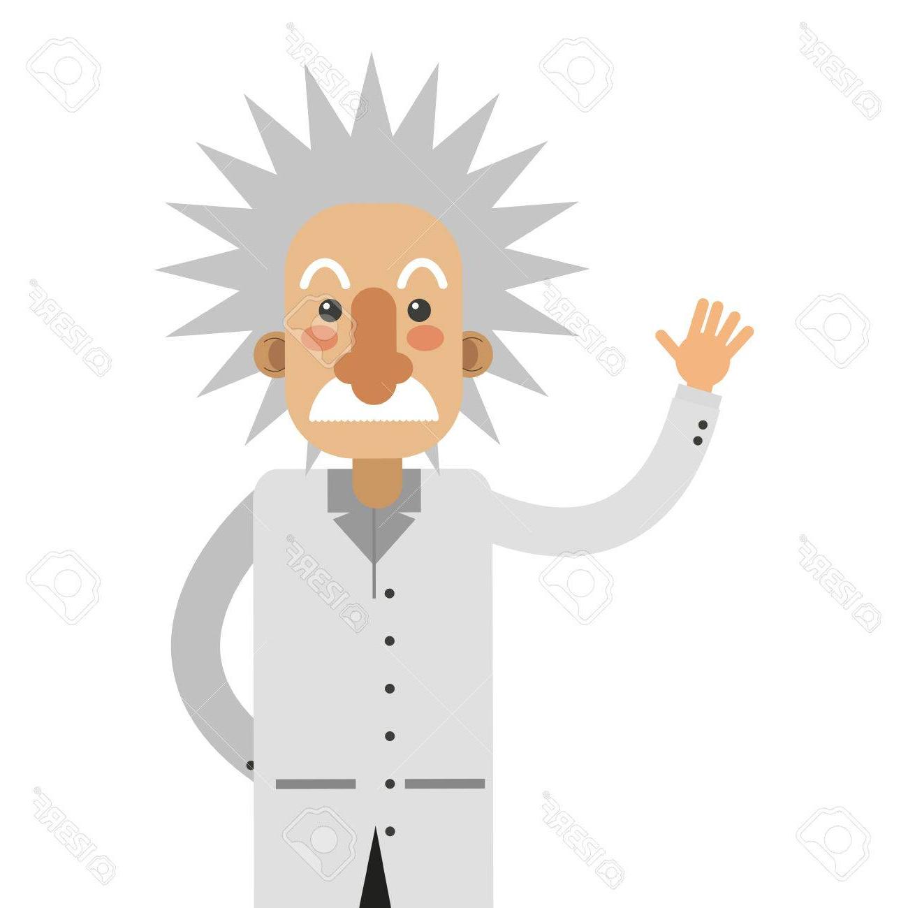 1300x1300 best free flat design albert einstein cartoon icon vector - Einstein Cartoon Drawing