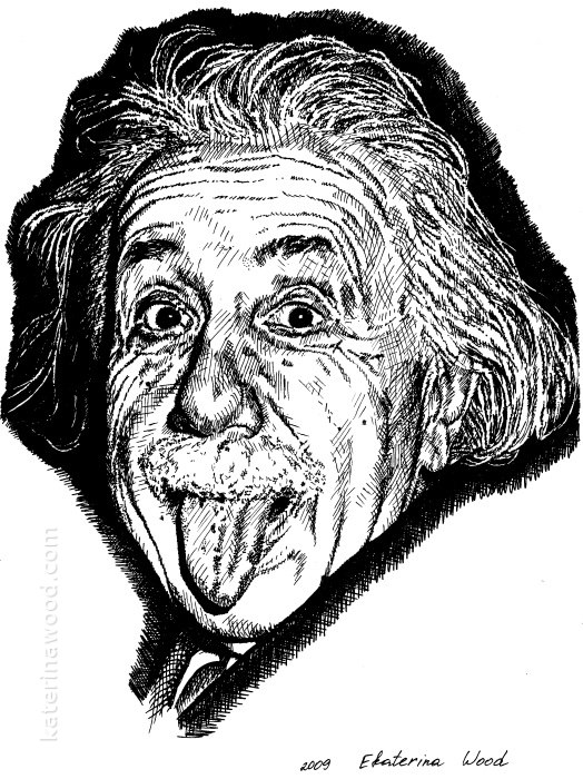 524x700 albert einstein drawing pic drawing skill - Einstein Drawing