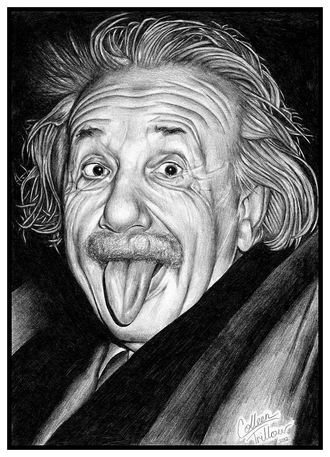 650x900 albert einstein portrait drawing - Einstein Drawing