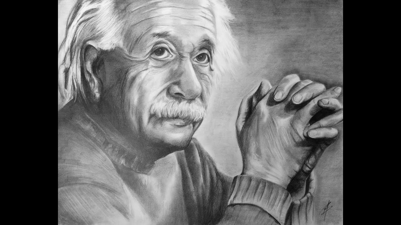 1280x720 drawing of albert einstein - Einstein Drawing